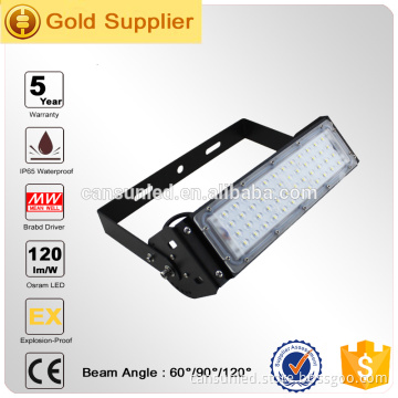 IP65 One Module 50W LED outdoor Tunnel Light, led flood light with meanwell driver